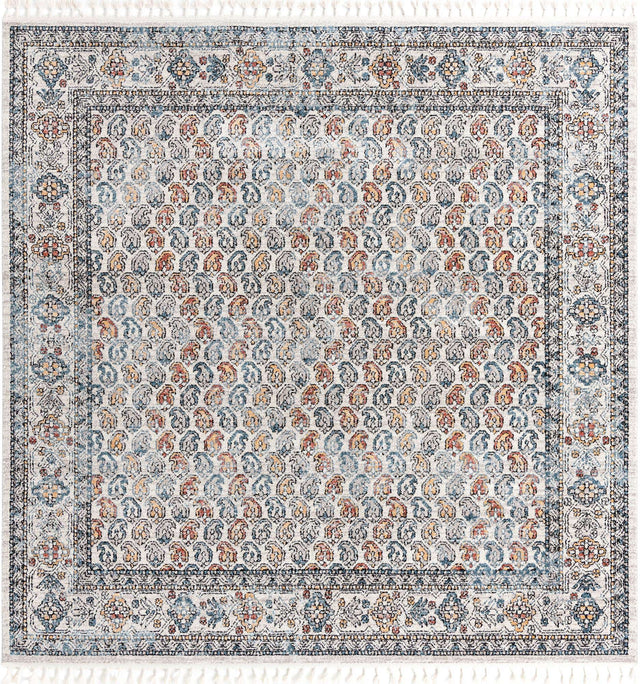 Multicolor 10' x 10' Aramis Square Area Rug Polypropylene With Cotton Backing Easy Clean Living Room Bedroom Dining Office Carpet for Sale at Rug Engine