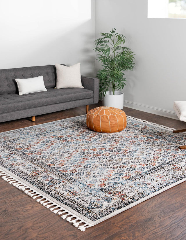 Multicolor 10' x 10' Aramis Square Area Rug Polypropylene With Cotton Backing Easy Clean Living Room Bedroom Dining Office Carpet for Sale at Rug Engine