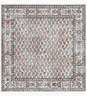 Multicolor 7' 10 x 7' 10 Aramis Square Area Rug Polypropylene With Cotton Backing Easy Clean Living Room Bedroom Dining Office Carpet for Sale at Rug Engine