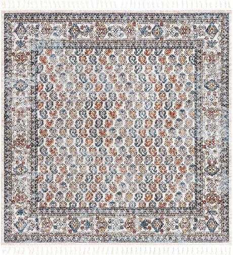 Multicolor 7' 10 x 7' 10 Aramis Square Area Rug Polypropylene With Cotton Backing Easy Clean Living Room Bedroom Dining Office Carpet for Sale at Rug Engine