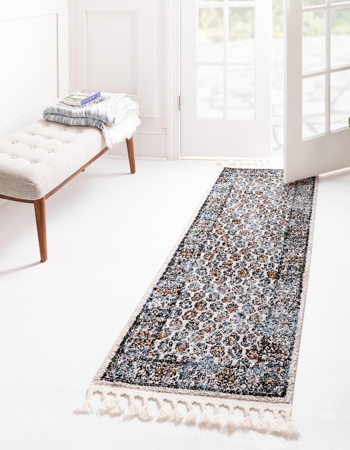 Multicolor 2' 7 x 13' Aramis Runner Area Rug Polypropylene With Cotton Backing Easy Clean Living Room Bedroom Dining Office Carpet for Sale at Rug Engine