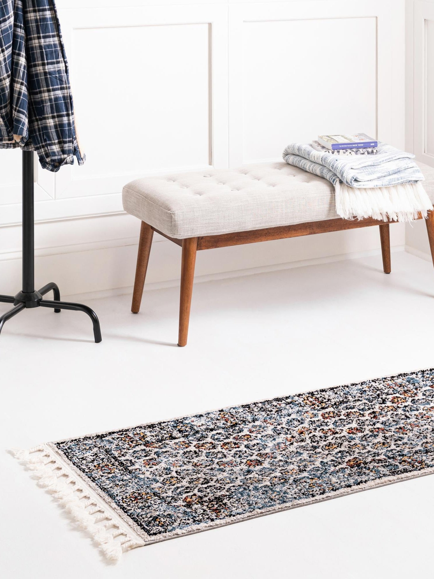 Multicolor 2' x 6' Aramis Runner Area Rug Polypropylene With Cotton Backing Easy Clean Living Room Bedroom Dining Office Carpet for Sale at Rug Engine