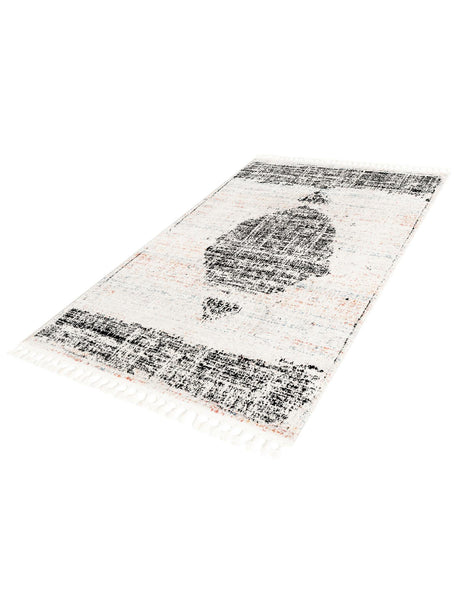 Ivory 5' 3 x 8' Aramis Rectangle Area Rug Polypropylene With Cotton Backing Easy Clean Living Room Bedroom Dining Office Carpet for Sale at Rug Engine