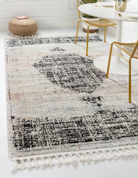 Ivory 7' 10 x 10' Aramis Rectangle Area Rug Polypropylene With Cotton Backing Easy Clean Living Room Bedroom Dining Office Carpet for Sale at Rug Engine