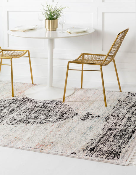 Ivory 5' 3 x 8' Aramis Rectangle Area Rug Polypropylene With Cotton Backing Easy Clean Living Room Bedroom Dining Office Carpet for Sale at Rug Engine