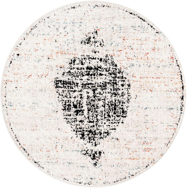 Ivory 3' 3 x 3' 3 Aramis Round Area Rug Polypropylene With Cotton Backing Easy Clean Living Room Bedroom Dining Office Carpet for Sale at Rug Engine