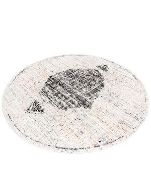 Ivory 7' x 7' Aramis Round Area Rug Polypropylene With Cotton Backing Easy Clean Living Room Bedroom Dining Office Carpet for Sale at Rug Engine