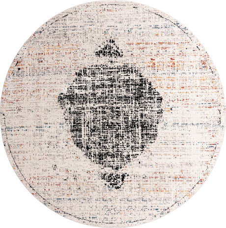 Ivory 10' x 10' Aramis Round Area Rug Polypropylene With Cotton Backing Easy Clean Living Room Bedroom Dining Office Carpet for Sale at Rug Engine