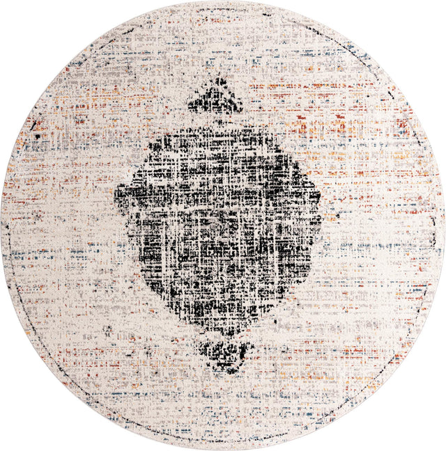 Ivory 10' x 10' Aramis Round Area Rug Polypropylene With Cotton Backing Easy Clean Living Room Bedroom Dining Office Carpet for Sale at Rug Engine