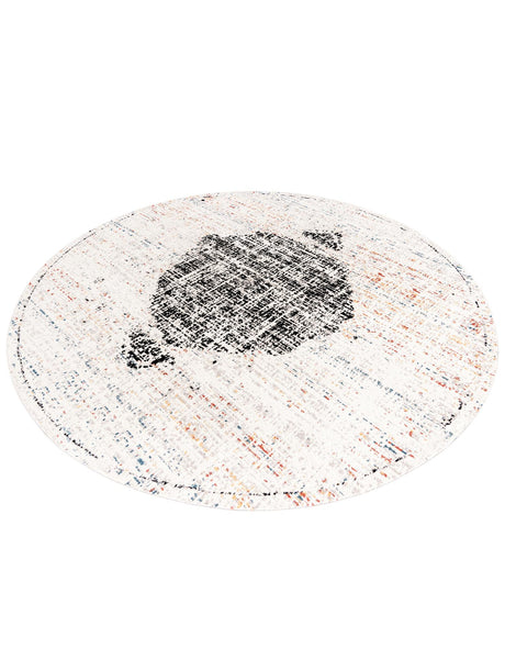 Ivory 10' x 10' Aramis Round Area Rug Polypropylene With Cotton Backing Easy Clean Living Room Bedroom Dining Office Carpet for Sale at Rug Engine