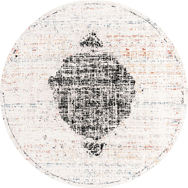 Ivory 10' x 10' Aramis Round Area Rug Polypropylene With Cotton Backing Easy Clean Living Room Bedroom Dining Office Carpet for Sale at Rug Engine