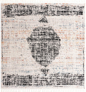 Ivory 7' 10 x 7' 10 Aramis Square Area Rug Polypropylene With Cotton Backing Easy Clean Living Room Bedroom Dining Office Carpet for Sale at Rug Engine