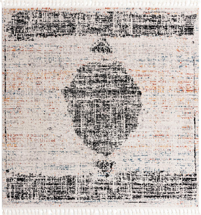 Ivory 7' 10 x 7' 10 Aramis Square Area Rug Polypropylene With Cotton Backing Easy Clean Living Room Bedroom Dining Office Carpet for Sale at Rug Engine