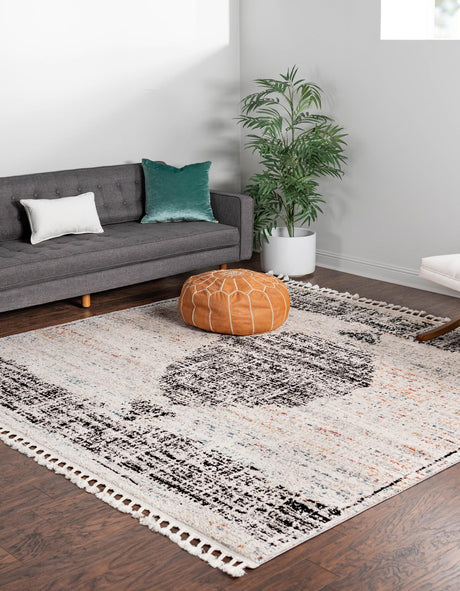 Ivory 12' x 12' Aramis Square Area Rug Polypropylene With Cotton Backing Easy Clean Living Room Bedroom Dining Office Carpet for Sale at Rug Engine