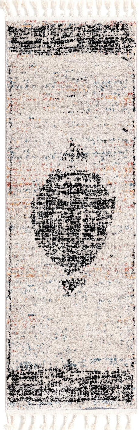 Ivory 2' x 6' Aramis Runner Area Rug Polypropylene With Cotton Backing Easy Clean Living Room Bedroom Dining Office Carpet for Sale at Rug Engine