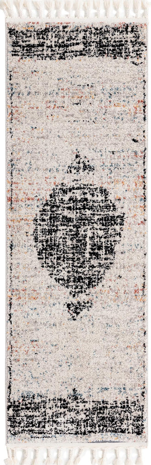 Ivory 2' x 6' Aramis Runner Area Rug Polypropylene With Cotton Backing Easy Clean Living Room Bedroom Dining Office Carpet for Sale at Rug Engine