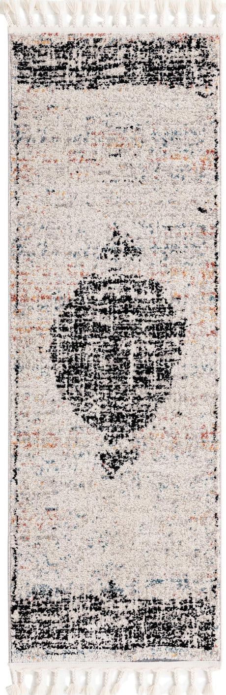 Ivory 2' x 6' Aramis Runner Area Rug Polypropylene With Cotton Backing Easy Clean Living Room Bedroom Dining Office Carpet for Sale at Rug Engine
