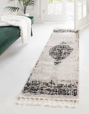 Ivory 2' x 6' Aramis Runner Area Rug Polypropylene With Cotton Backing Easy Clean Living Room Bedroom Dining Office Carpet for Sale at Rug Engine