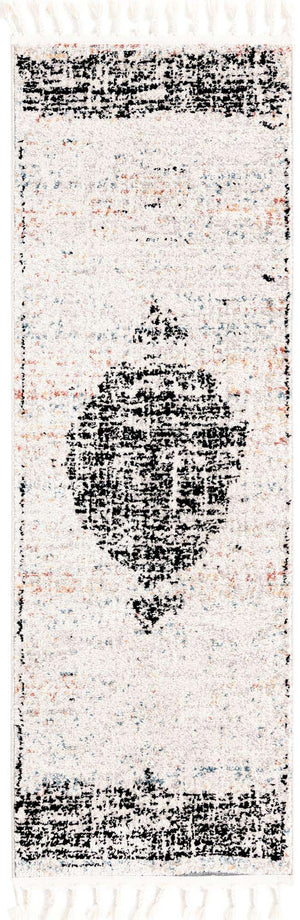 Ivory 2' x 6' Aramis Runner Area Rug Polypropylene With Cotton Backing Easy Clean Living Room Bedroom Dining Office Carpet for Sale at Rug Engine