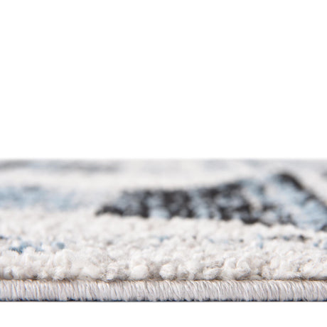 Blue 4' x 6' Aramis Rectangle Area Rug Polypropylene With Cotton Backing Easy Clean Living Room Bedroom Dining Office Carpet for Sale at Rug Engine