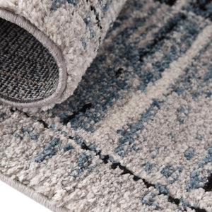 Blue 4' x 6' Aramis Rectangle Area Rug Polypropylene With Cotton Backing Easy Clean Living Room Bedroom Dining Office Carpet for Sale at Rug Engine