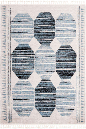 Blue 6' x 9' Aramis Rectangle Area Rug Polypropylene With Cotton Backing Easy Clean Living Room Bedroom Dining Office Carpet for Sale at Rug Engine