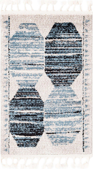 Blue 2' x 3' 1 Aramis Rectangle Area Rug Polypropylene With Cotton Backing Easy Clean Living Room Bedroom Dining Office Carpet for Sale at Rug Engine