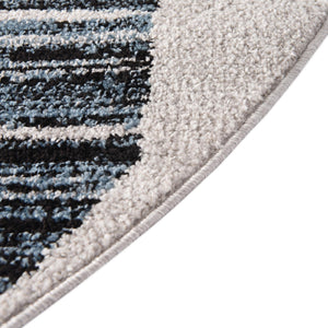 Blue 3' 3 x 3' 3 Aramis Round Area Rug Polypropylene With Cotton Backing Easy Clean Living Room Bedroom Dining Office Carpet for Sale at Rug Engine