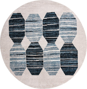 Blue 10' x 10' Aramis Round Area Rug Polypropylene With Cotton Backing Easy Clean Living Room Bedroom Dining Office Carpet for Sale at Rug Engine