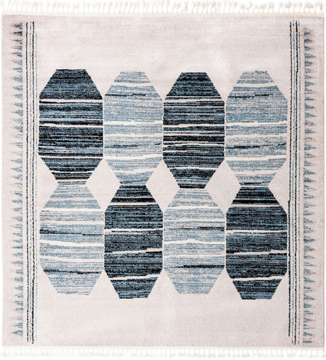 Blue 10' x 10' Aramis Square Area Rug Polypropylene With Cotton Backing Easy Clean Living Room Bedroom Dining Office Carpet for Sale at Rug Engine