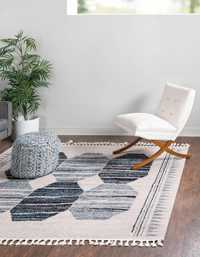 Blue 10' x 10' Aramis Square Area Rug Polypropylene With Cotton Backing Easy Clean Living Room Bedroom Dining Office Carpet for Sale at Rug Engine