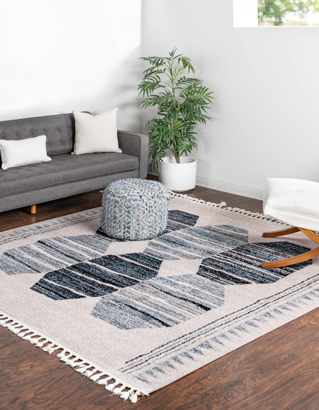 Blue 12' x 12' Aramis Square Area Rug Polypropylene With Cotton Backing Easy Clean Living Room Bedroom Dining Office Carpet for Sale at Rug Engine
