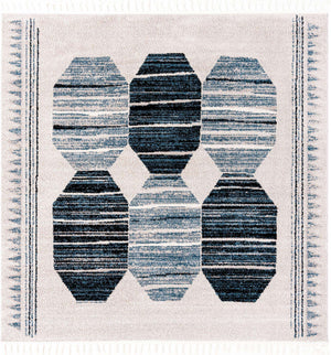 Blue 7' 10 x 7' 10 Aramis Square Area Rug Polypropylene With Cotton Backing Easy Clean Living Room Bedroom Dining Office Carpet for Sale at Rug Engine