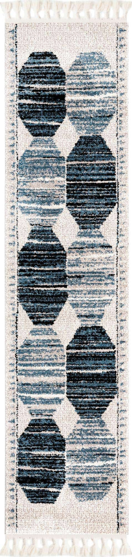Blue 2' x 8' Aramis Runner Area Rug Polypropylene With Cotton Backing Easy Clean Living Room Bedroom Dining Office Carpet for Sale at Rug Engine