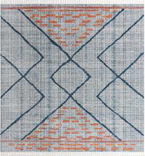 Blue 12' x 12' Aramis Square Area Rug Polypropylene With Cotton Backing Easy Clean Living Room Bedroom Dining Office Carpet for Sale at Rug Engine