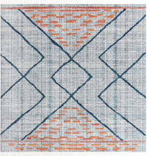Blue 12' x 12' Aramis Square Area Rug Polypropylene With Cotton Backing Easy Clean Living Room Bedroom Dining Office Carpet for Sale at Rug Engine