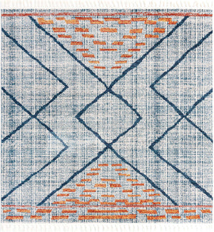 Blue 8' x 8' Aramis Square Area Rug Polypropylene With Cotton Backing Easy Clean Living Room Bedroom Dining Office Carpet for Sale at Rug Engine