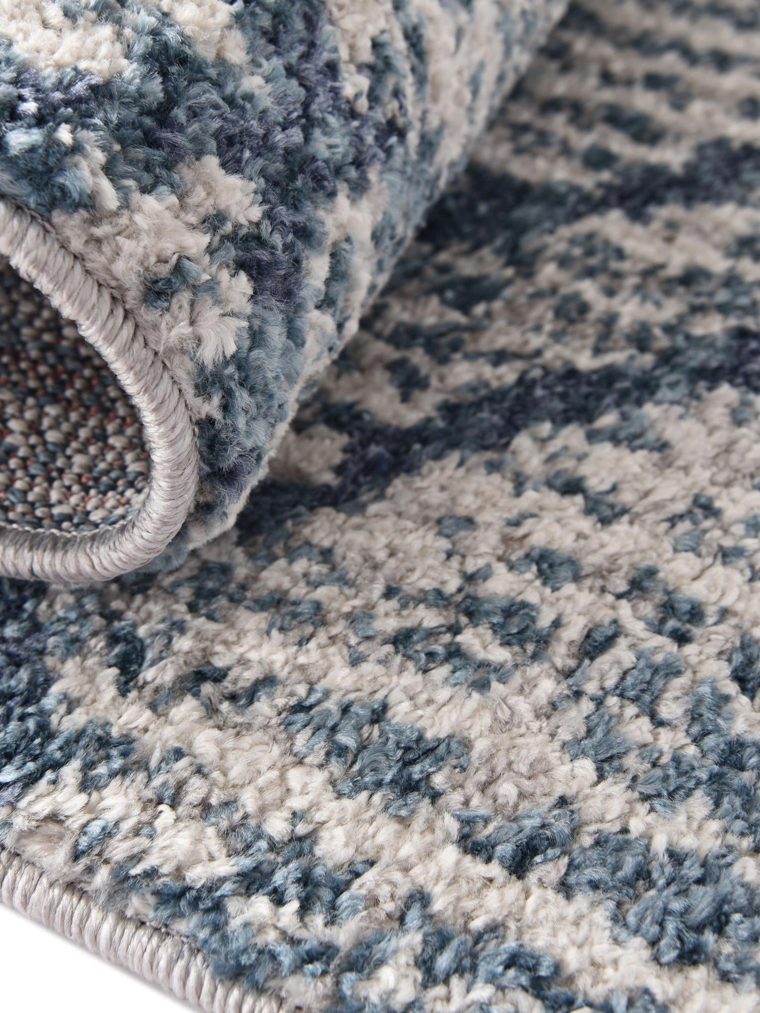 Blue 2' 7 x 13' Aramis Runner Area Rug Polypropylene With Cotton Backing Easy Clean Living Room Bedroom Dining Office Carpet for Sale at Rug Engine
