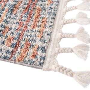 Blue 2' 7 x 13' Aramis Runner Area Rug Polypropylene With Cotton Backing Easy Clean Living Room Bedroom Dining Office Carpet for Sale at Rug Engine