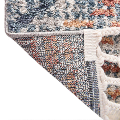 Blue 2' x 6' Aramis Runner Area Rug Polypropylene With Cotton Backing Easy Clean Living Room Bedroom Dining Office Carpet for Sale at Rug Engine