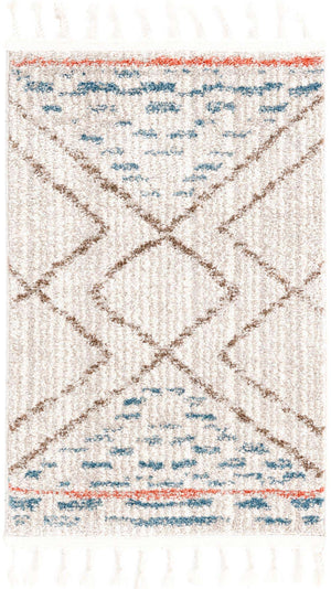 Ivory 2' x 3' 1 Aramis Rectangle Area Rug Polypropylene With Cotton Backing Easy Clean Living Room Bedroom Dining Office Carpet for Sale at Rug Engine