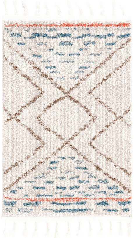 Ivory 2' x 3' 1 Aramis Rectangle Area Rug Polypropylene With Cotton Backing Easy Clean Living Room Bedroom Dining Office Carpet for Sale at Rug Engine