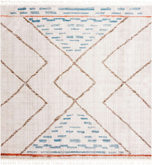 Ivory 10' x 10' Aramis Square Area Rug Polypropylene With Cotton Backing Easy Clean Living Room Bedroom Dining Office Carpet for Sale at Rug Engine