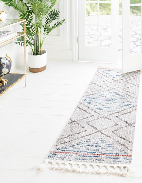 Ivory 2' 7 x 10' Aramis Runner Area Rug Polypropylene With Cotton Backing Easy Clean Living Room Bedroom Dining Office Carpet for Sale at Rug Engine