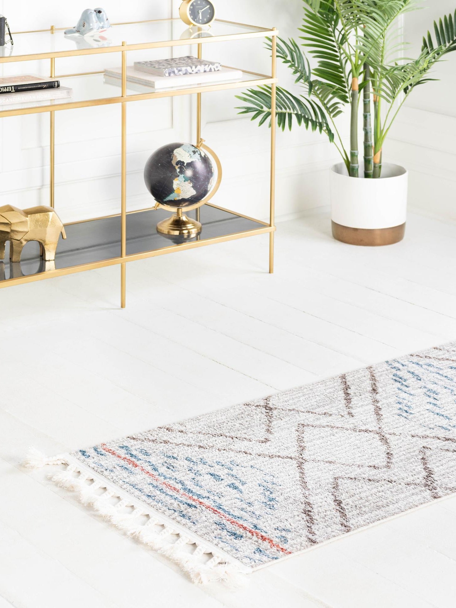 Ivory 2' 7 x 10' Aramis Runner Area Rug Polypropylene With Cotton Backing Easy Clean Living Room Bedroom Dining Office Carpet for Sale at Rug Engine