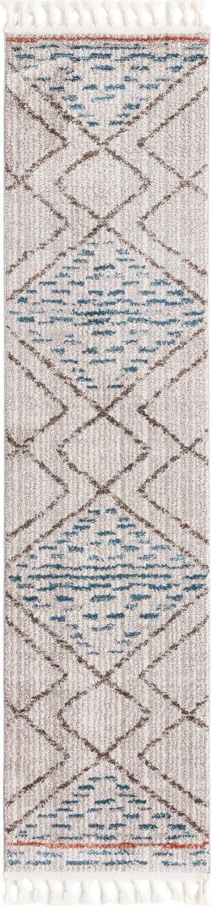 Ivory 2' x 8' Aramis Runner Area Rug Polypropylene With Cotton Backing Easy Clean Living Room Bedroom Dining Office Carpet for Sale at Rug Engine