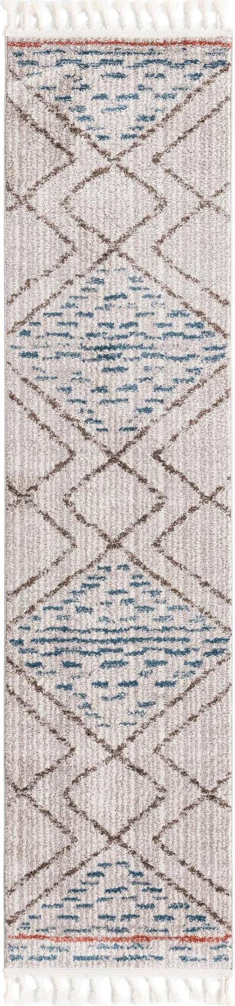 Ivory 2' x 8' Aramis Runner Area Rug Polypropylene With Cotton Backing Easy Clean Living Room Bedroom Dining Office Carpet for Sale at Rug Engine