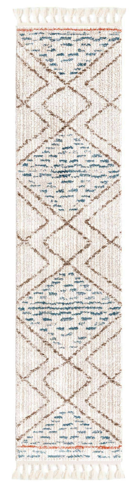 Ivory 2' x 8' Aramis Runner Area Rug Polypropylene With Cotton Backing Easy Clean Living Room Bedroom Dining Office Carpet for Sale at Rug Engine