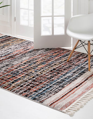 Multicolor 5' 3 x 8' Aramis Rectangle Area Rug Polypropylene With Cotton Backing Easy Clean Living Room Bedroom Dining Office Carpet for Sale at Rug Engine
