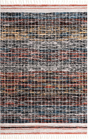 Multicolor 6' x 9' Aramis Rectangle Area Rug Polypropylene With Cotton Backing Easy Clean Living Room Bedroom Dining Office Carpet for Sale at Rug Engine